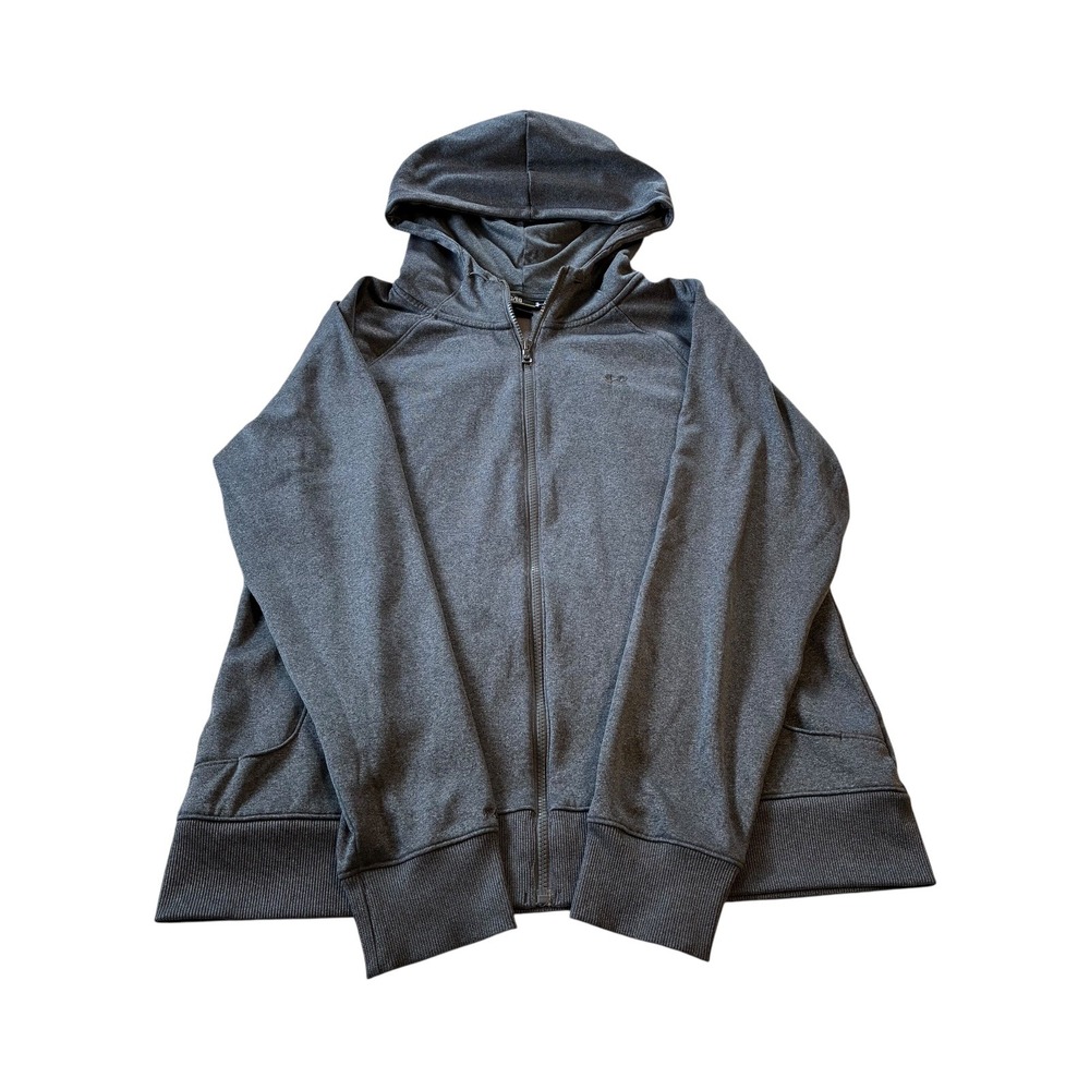 Under Armour Gray Full Zip Hoodie XL Extra Large Semi Fitted Jacket‎